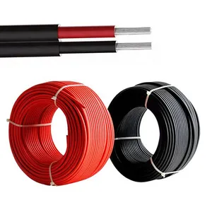 Low voltage 2 core pv1-f red black solar battery cable wire for solar power system