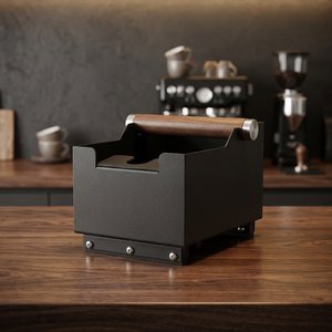 CK308 <b>Square</b> Country-Style Durable Portable Easy Clean Compact Stainless Steel Knock Box Small Kitchen Espresso - Product Image 1