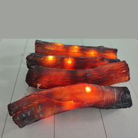 Bâtons de charbon de bois et grappes de bois de chauffage en résine transparente pour décoration de cheminée – Approvisionnement direct usine