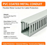 Goulotte de câblage en PVC durable, résistante à la chaleur, en forme de U, pour la pose de câbles dans la construction, fabriquée en Chine