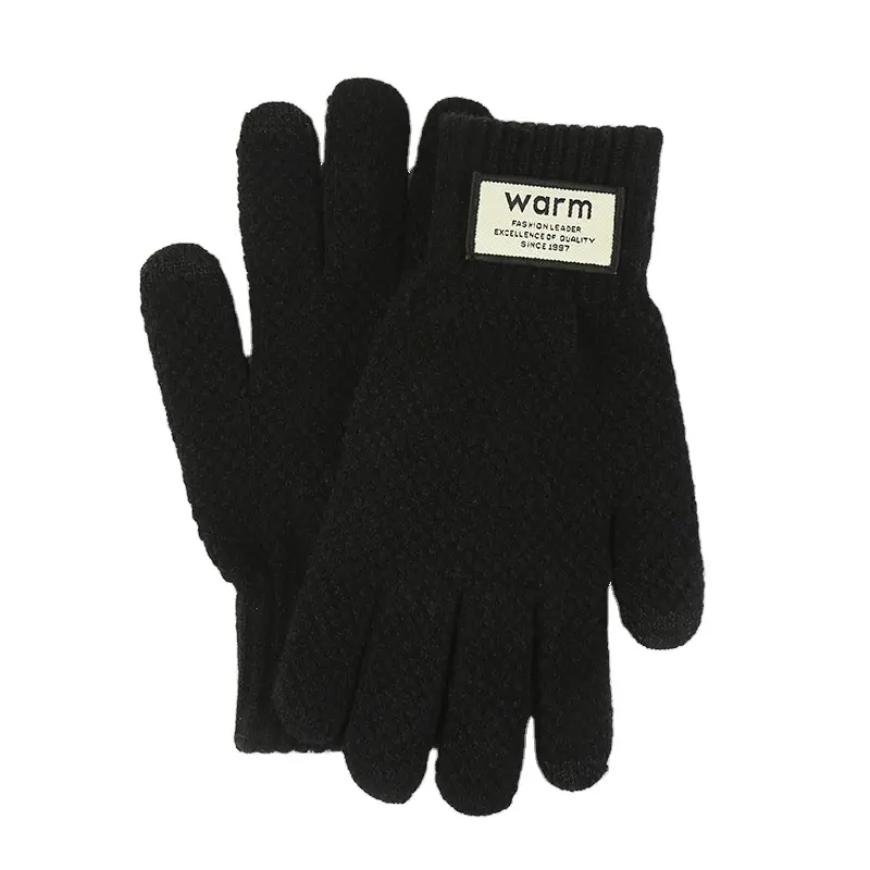 GEERDENG, venta al por mayor, guantes de pantalla táctil para mantener el calor, guantes de punto acrílico para Otoño e Invierno para mujer