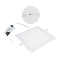 Panneau lumineux LED encastré en aluminium moderne à haute efficacité |   Plafonnier carré ultra-plat pour la maison et le bureau |   80lm/W