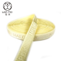 Vente en gros de lingerie Tap Jacquard Ribbon Antidérapant Imprimé logo Elastique Sangle de soutien-gorge d'épaule Bande élastique Picot