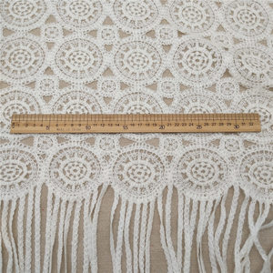 Tassel Embroidered Geometric Water Soluble 100% Polyester Lace Fabric for Garment <b>Accessories</b> Bags <b>Textile</b> - Product Image 3