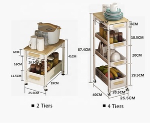 Storage Rack Sundries Holder Home Organizer <strong>Slim</strong> Space <strong>Shelf</strong> - Product Image 6