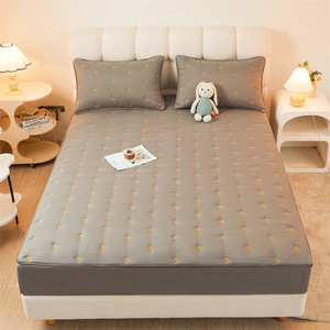 Không thấm nước nệm bảo vệ Polyester giường lỗi bằng chứng có thể giặt 6 mặt đồng bằng phong cách dây kéo Nệm Bìa chần - Product Image 2