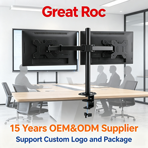 Supporto <span class=keywords><strong>per</strong></span> <span class=keywords><strong>Monitor</strong></span> <span class=keywords><strong>Doppio</strong></span> con Movimento Completo, Supporto Ergonomico Regolabile in Altezza, <span class=keywords><strong>Staffa</strong></span> da Scrivania <span class=keywords><strong>per</strong></span> 2 Schermi - Product Image 4