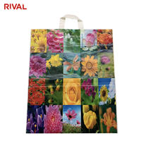 Sacs de Course en Plastique Personnalisés avec Logo, Poignées Boucles Patch, Excellente Portabilité, pour Supermarché, PE HDPE LDPE