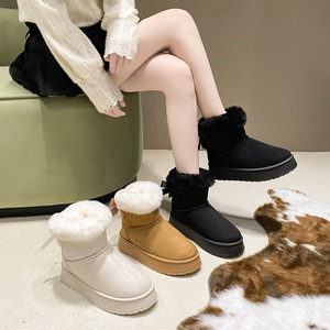 YL7425 <span class=keywords><strong>bottes</strong></span> de neige à plate-forme antidérapante intégrées en fourrure de mouton personnalisées de haute qualité pour <span class=keywords><strong>bottes</strong></span> d'hiver pour dames - Product Image 2
