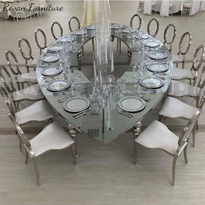 Thanh lịch vàng hình bầu dục sang trọng Bàn Ăn Tiệc Bàn với ghế cho sự kiện đám cưới - Product Image 6