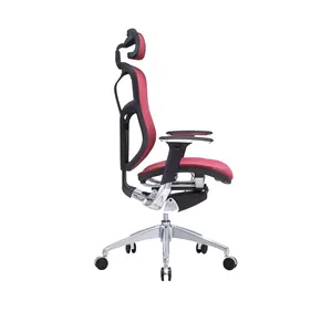 Siège de chaise en maille de bureau de direction de meubles de luxe avec contrôle du dossier haut Chaise robuste Bras et appui-tête réglables