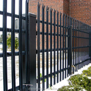 Clôture en <span class=keywords><strong>palissade</strong></span> en acier galvanisé à chaud, panneaux de clôture de sécurité robustes en forme de W avec poteaux - Product Image 4