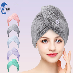 Juego <span class=keywords><strong>de</strong></span> toallas para secar el cabello, gorro <span class=keywords><strong>de</strong></span> secado rápido, toallas para la ducha, gorro <span class=keywords><strong>de</strong></span> baño envolvente para cabello largo, rizado y grueso, con logo personalizado - Product Image 1