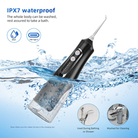 Tragbarer 310ml Dentaler Wiederaufladbarer Wasserflosser 1500mAh Akku IPX7 Wasserdichter Wasserflosser zur Zahnreinigung