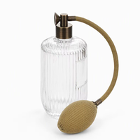 Nouvelle Bouteille de Parfum en Verre Vintage de Luxe 100ml Vide avec Pulvérisateur à Pompe en Silicone et Airbag PVC, Diffuseur Décoratif pour la Maison