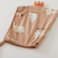Mono de Algodón Puro para Bebé, Manga Larga, Estampado Animal, Primavera Otoño, Recién Nacido, con Gorro