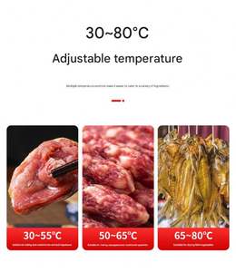 Deshidratador de Alimentos Comercial de Alta Calidad con Función de Ahumado, Temporizador y Control de Temperatura para Carne de Res, Tocino y Salchichas - Product Image 5