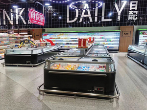 Thương mại siêu thị duy nhất nhiệt độ thép không gỉ 304 LED lit điều khiển kỹ thuật số Ice Cream thịt hiển thị tường tủ lạnh - Product Image 2