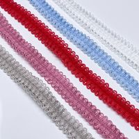 Bande élastique en nylon tricoté à bord festonné, dentelle picot, sangle élastique avec largeur personnalisable pour accessoires vestimentaires