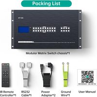 Commutateur matriciel modulaire MT-VIKI 4K 36x36 avec entrées/sorties audio, interface web, commutation transparente, cartes d'entrée/sortie personnalisables