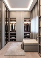 Armoire de présentation en verre élégante BALOM, armoire anthracite avec tringles de suspension, tiroirs et profil en métal noir