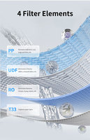 Purificateur d'eau universel à osmose inverse sous évier, 5 étapes, sans réservoir, OEM ODM, débit élevé, alcalin