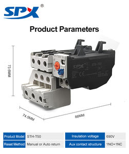 Relé térmico de protección en miniatura SPX, características selladas, 24A, 29A, 35A, 42A, 50A, relé térmico, función de interruptor de relé de sobrecarga magnética - Product Image 4