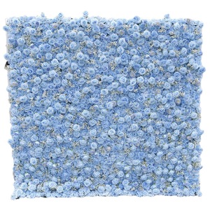 8ft x 8ft 3D 5D <b>Artificial</b> Roll Up Flower Wall Wedding Event Reception Stage Photo Backdrop Decoration - Product Image 5