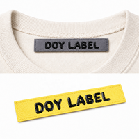 Etiquettes d'accessoires vestimentaires Vente en gros Logo personnalisé en caoutchouc silicone Etiquettes tissées en satin recyclé pour vêtements