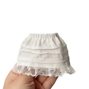 Falda de encaje universal para muñecas de algodón de 10 cm, Zsiga OB24 1/6 BJD, vestido de pastel blanco en capas, accesorios de ropa para muñecas, venta al por mayor - Product Image 5
