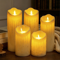 Bougies LED sans flamme à effet de cire coulante, à piles, scintillantes avec minuterie pour mariage et décoration intérieure