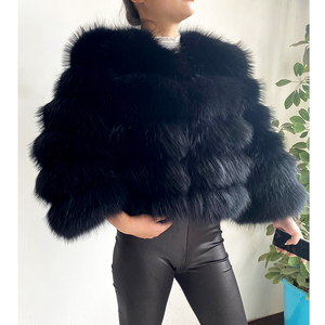 Haute qualité hiver chaud épais fourrure veste femmes vrais manteaux de fourrure de raton laveur pour dames - Product Image 3