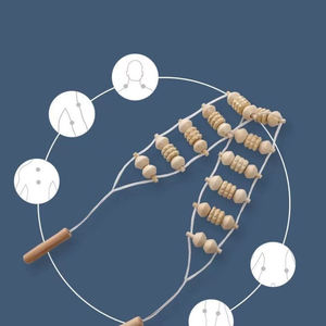 Venta directa de fábrica Masaje manual de cuerpo completo Rodillo de espalda abierta Extractor de espalda <span class=keywords><strong>Meridiano</strong></span> de madera para el cuidado de la salud en el hogar - Product Image 4