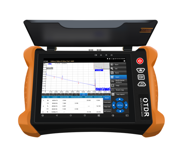 Factory price OTDR tester 1310/1550nm 32/30dB with 4K H.265 IP AHD CVI TVI camera tester in one optical fiber tester