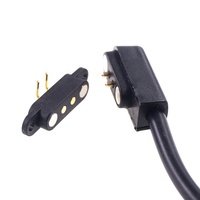 Venta al por mayor fuerte conector magnético paso 2,8mm ligero magnético Pogo Pin conector 2 pines Cable Usb