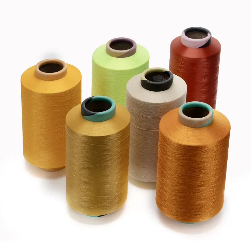 Welong 150D 48F dty sợi polyester độ bền màu cao lý tưởng cho sản xuất vải nệm từ công ty sợi dty