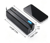 Lecteur-graveur de cartes à bande magnétique 3 pistes HiCo LoCo USB, encodeur de cartes de membre, de fidélité et de cadeaux, programmable, 100W, longue durée de vie