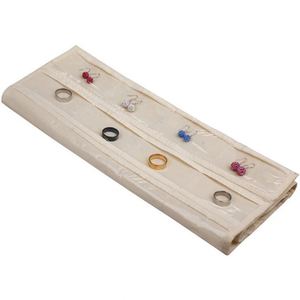 Organisateur suspendu double face à 80 poches pour bijoux, colliers, boucles d'oreilles et bracelets, boîte de rangement pour boucles d'oreilles - Product Image 3