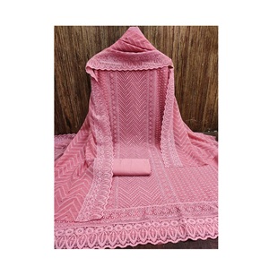 Tissu Georgette de matières premières textiles de qualité exportatrice pour la fabrication de tissus Salwar Kameez et pakistanais pour vêtements - Product Image 1