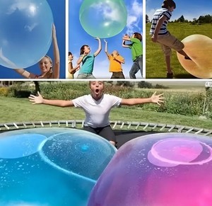 Ballon à bulles d'été, jouet amusant, ballon en caoutchouc souple gonflable, ballon de plage en gelée, pour fête en plein air ou en intérieur, ballon à bulles rempli d'eau - Product Image 4