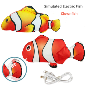 ของเล่นปลาจำลองเหมือนจริงเป็นมิตรต่อสิ่งแวดล้อมชาร์จด้วย USB สำหรับแมวและสุนัขของเล่นสัตว์เลี้ยงสไตล์<span class=keywords><strong>การ์ตูน</strong></span>เหมือนจริง - Product Image 6