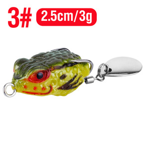 Usine en gros <span class=keywords><strong>16</strong></span> couleurs MINI cuillère et grenouille leurres 3g 25mm corps creux grenouille leurre doux grenouille appât - Product Image 6