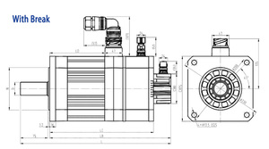 Motor Trifásico GSK 175SJTF de 220V, Rendimiento Confiable, IP65, Montaje con Brida, 2.4-6KW, Máquinas de Alta Calidad, Serie 175SJTF - Product Image 3