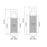 KAIGE en stock – Flacon pompe vaporisateur à brume fine 100ML 120ML en PET transparent pour cosmétiques, tonique visage et soins corporels