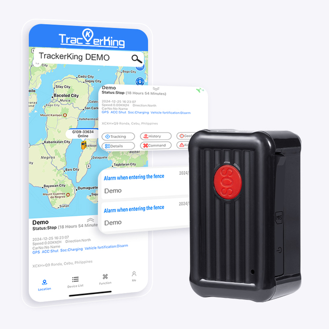 Trackerking Portable Mini GPS Tracker for Vehicles Kids Dogs Trucks EC11 Wireless tracker with Real-Time Magnetic Tracking