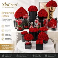 Boîte Cadeau Rose Éternelle – Fleur Préservée Faite à la Main, Style Moderne pour la Saint-Valentin, Mariage, Anniversaire, Fête des Mères, Noël