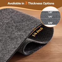 Tapis de protection de sol en feutre antidérapant de qualité supérieure, enduit de TPR et de PE, rembourré, durable, réduction du bruit, pour la maison, le salon, la chambre, les sols en bois dur