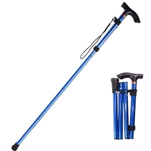 Bâtons de randonnée télescopiques en alliage d'aluminium avec poignée en T, légers et portables pour la marche en extérieur - Product Image 5