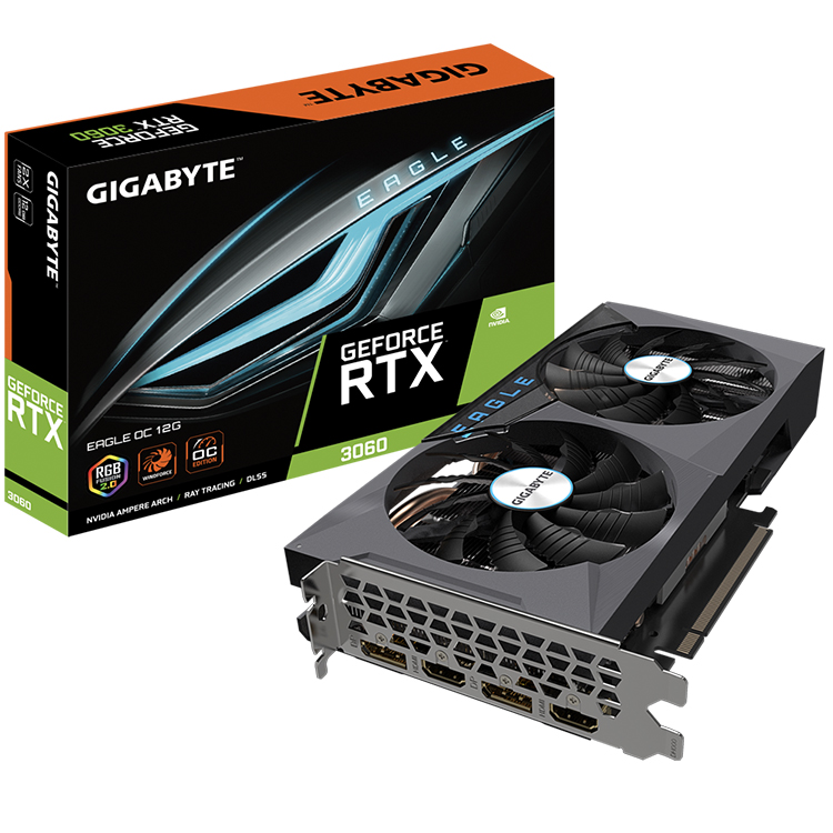 GIGABYTE NVIDIA GeForce RTX 3060 EAGLE OC 12G使用済み