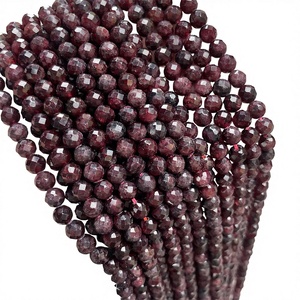 Zenper – perles à facettes sculptées à la main en grenat rouge naturel de 6mm, longueur 38cm, brins de perles en vrac, accessoire pour la fabrication de bijoux - Product Image 4